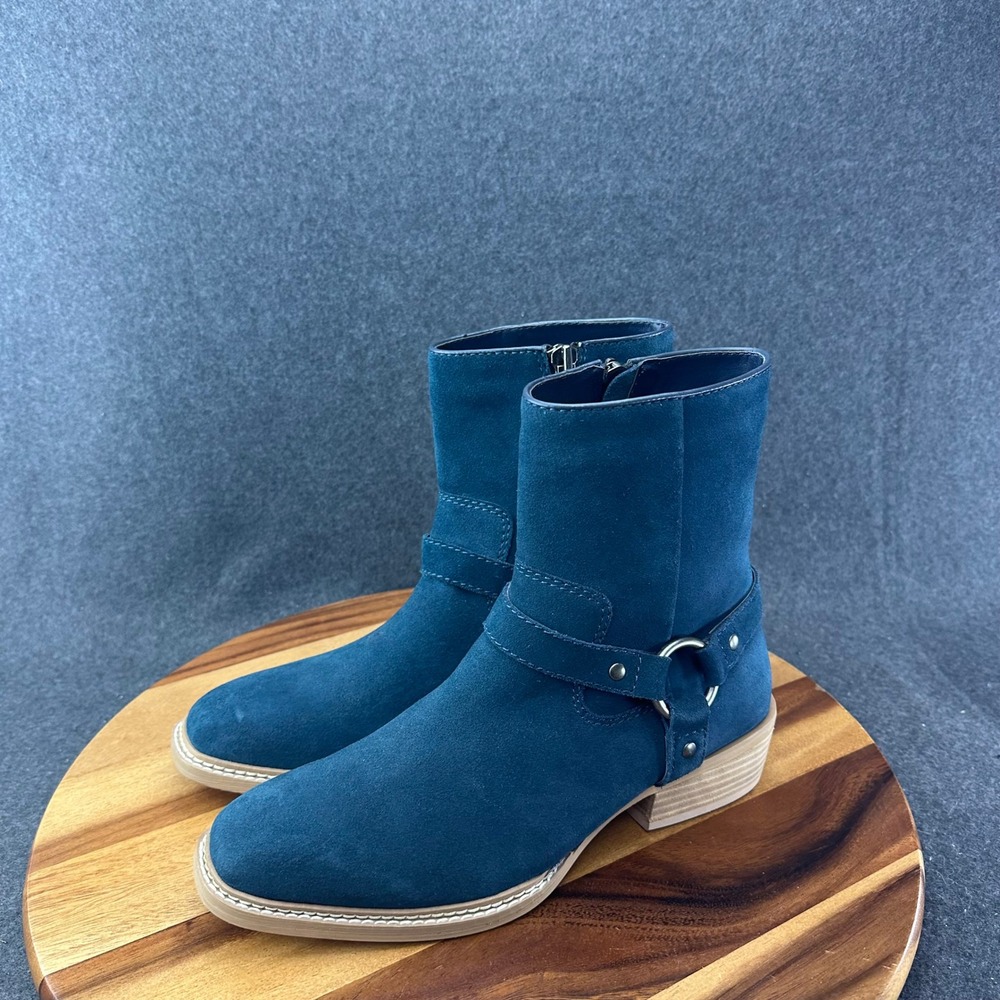 Dingo Mens Calgary Ankle Boots Leather Whiskey Navy Blue DI 296 Size 9 - Picture 5 of 9